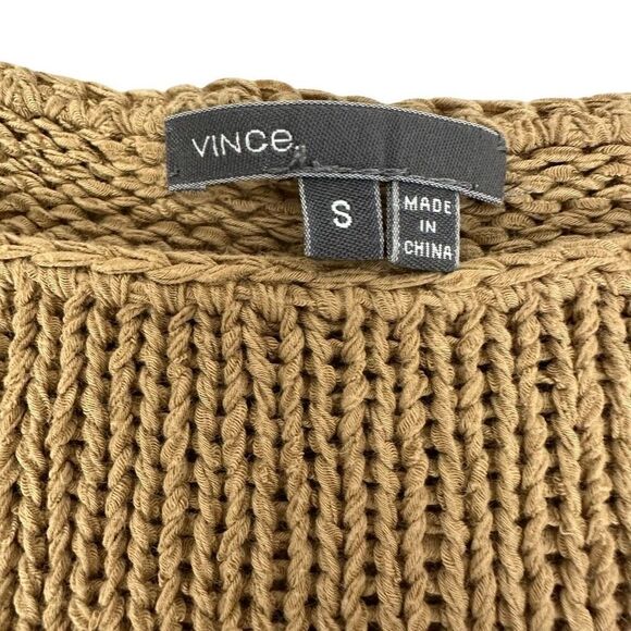 Vince Tan White Striped Pullover Sweater Size Small - Picture 4 of 8